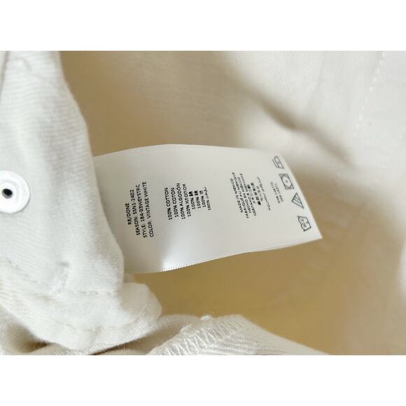 Re/Done Easy Straight Crop Vintage White Jeans Size 27 New - Picture 6 of 9